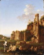 Jan van Haensbergen Landscape with bathing women Spain oil painting artist
